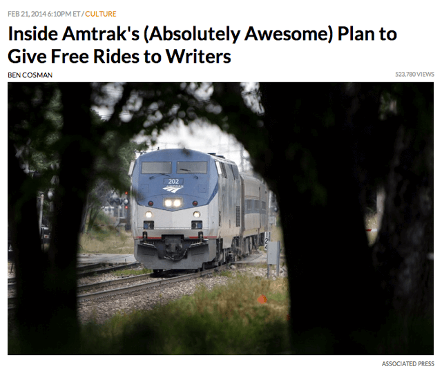 Amtrak Writers Plan