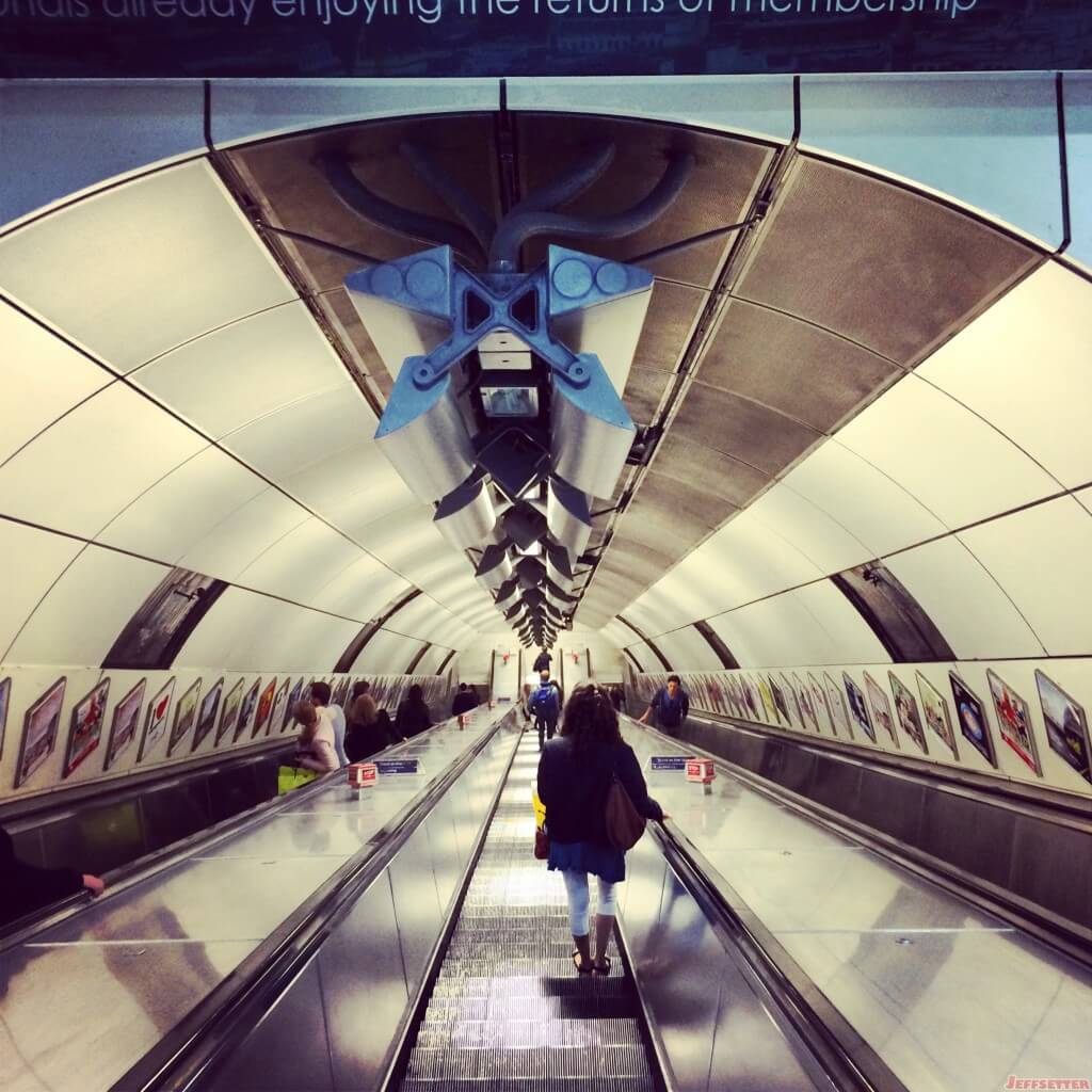 On the Tube down to the Tube in the London Underground