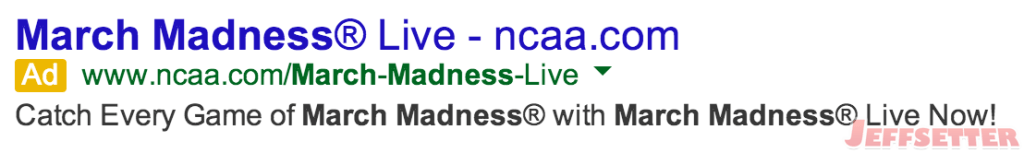 March Madness Trademark