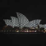 Sydney Opera House Lit Up at Night