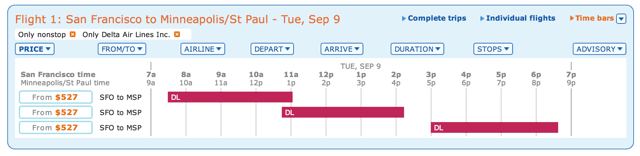 SFO to MSP Paid Tickets