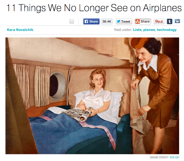 Things We No Longer See on Airplanes