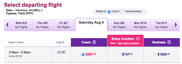 Award Flight Search