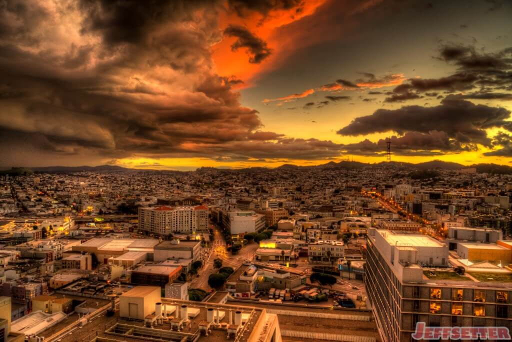 Storm Over San Francisco at Sunset