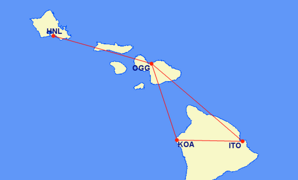 Hawaiian Flight Map