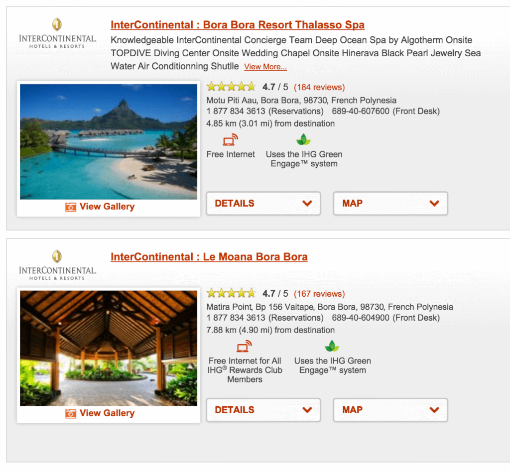 Intercontinental in Bora Bora