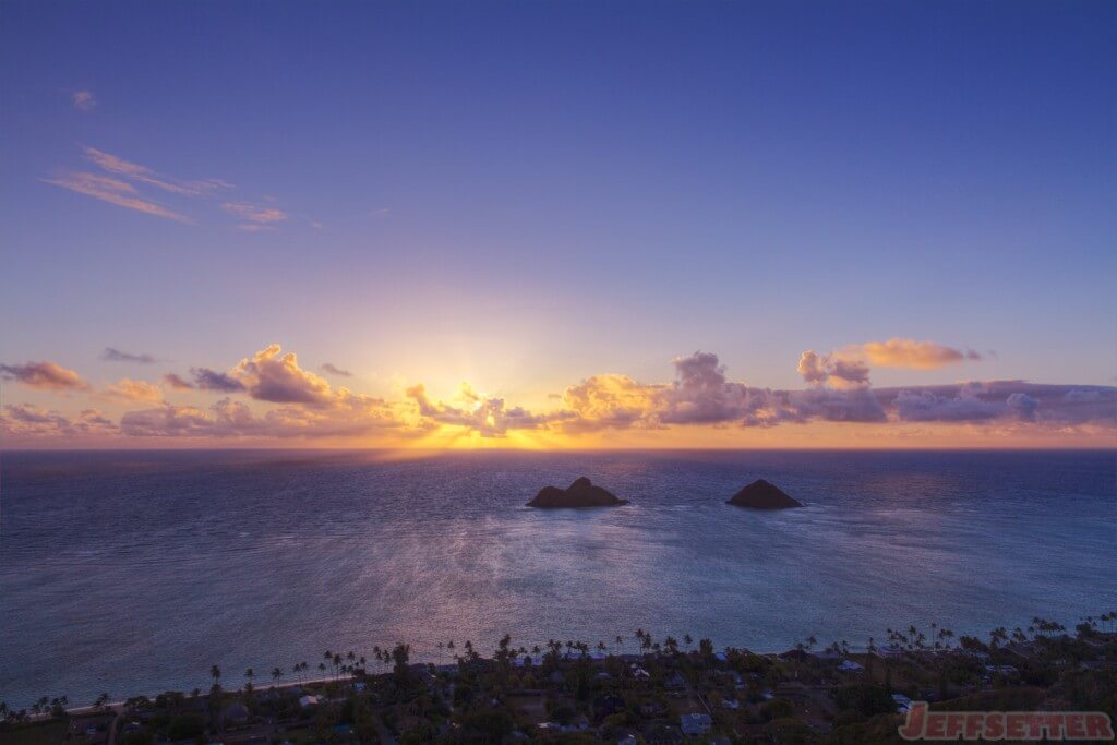 Sunrise at Lanikai Pillbox