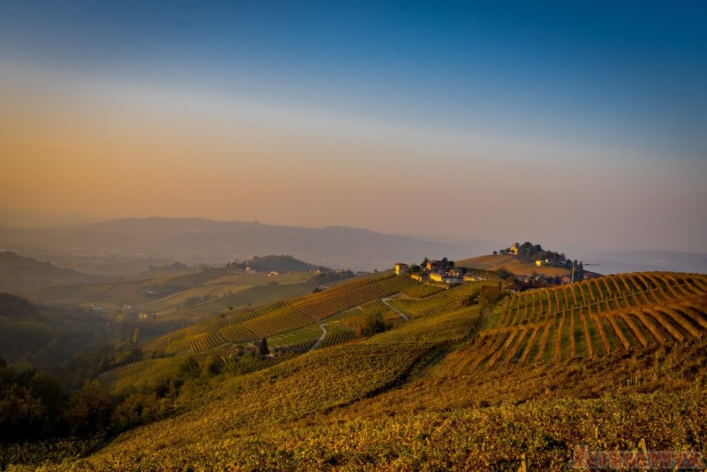 Sunset in Treiso, Italy-1
