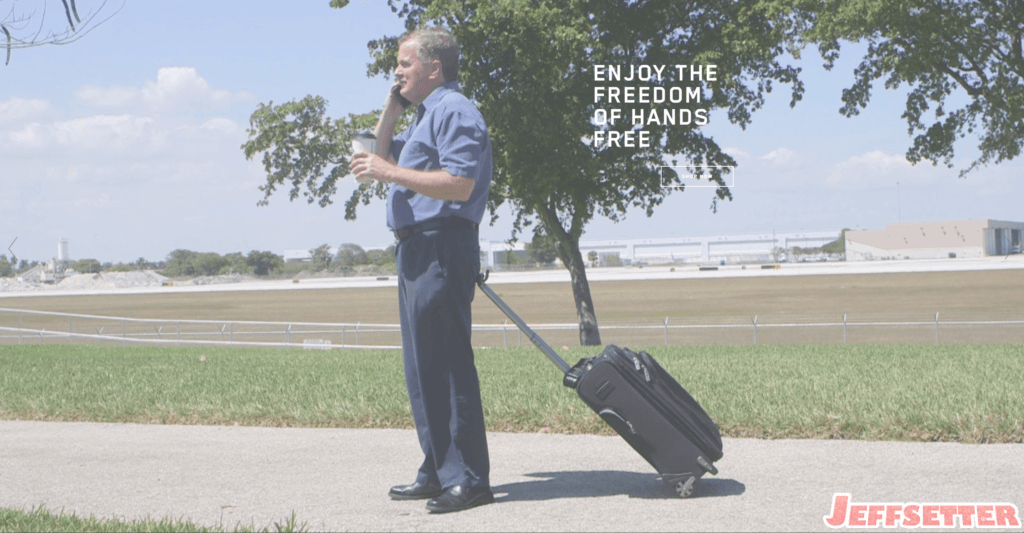 Hands free luggage holder