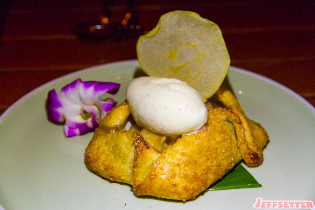 Apple Galette, cinnamon ice cream