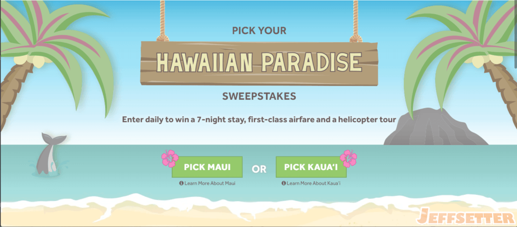 Hawaiian Paradise Sweepstakes