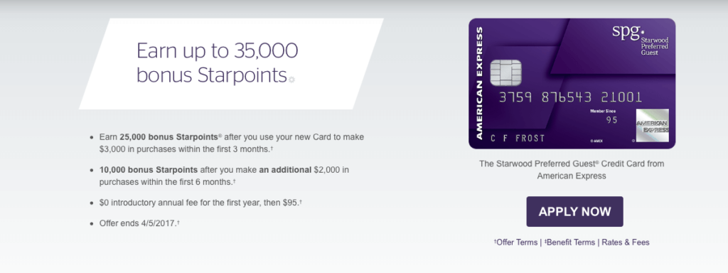 Amex SPG 35000 Point Bonus Last Chance