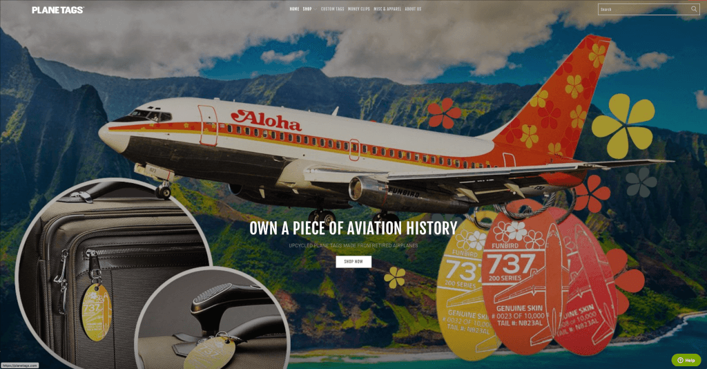 Aloha Airlines Funbird Plane Tag