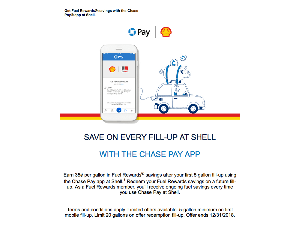 Chase Pay Partners with Shell Fuel Rewards