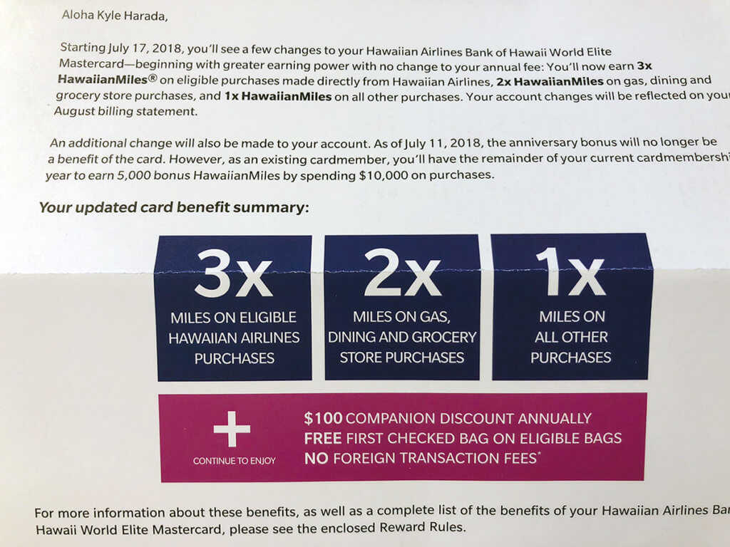 Barclays is Changing Hawaiian Airlines Benefits