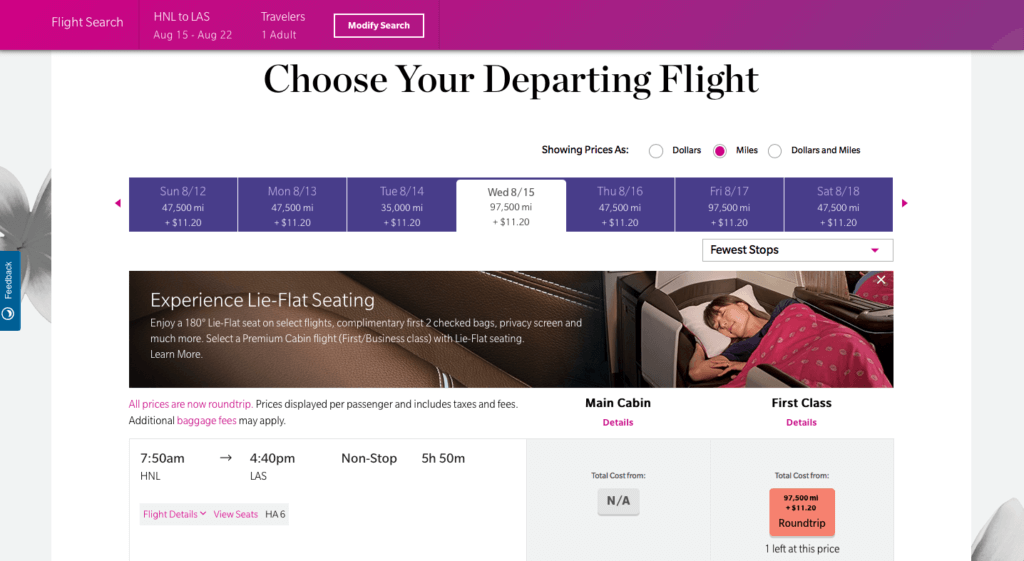 Searching for Award Space Unfortunately, Hawaiian doesn't have many partners anymore.  And, the partners it does have left all require you to call them to see if award space is available.  So, your best bet is to search Hawaiian's own award inventory and then call Korean Air to verify the availability.