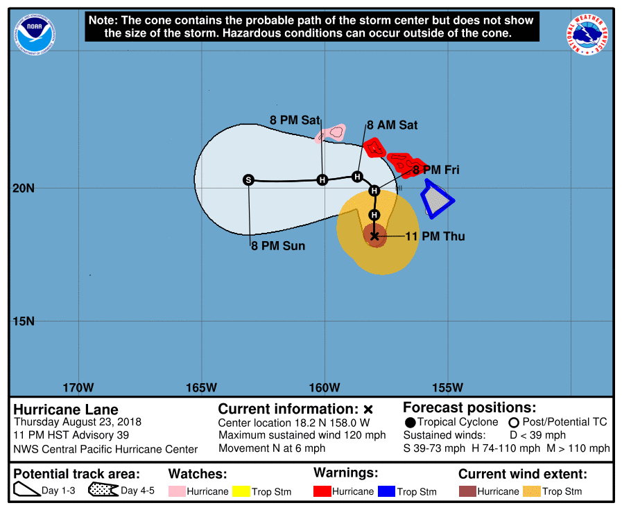 Hurricane Lanes Impacts Hawaii