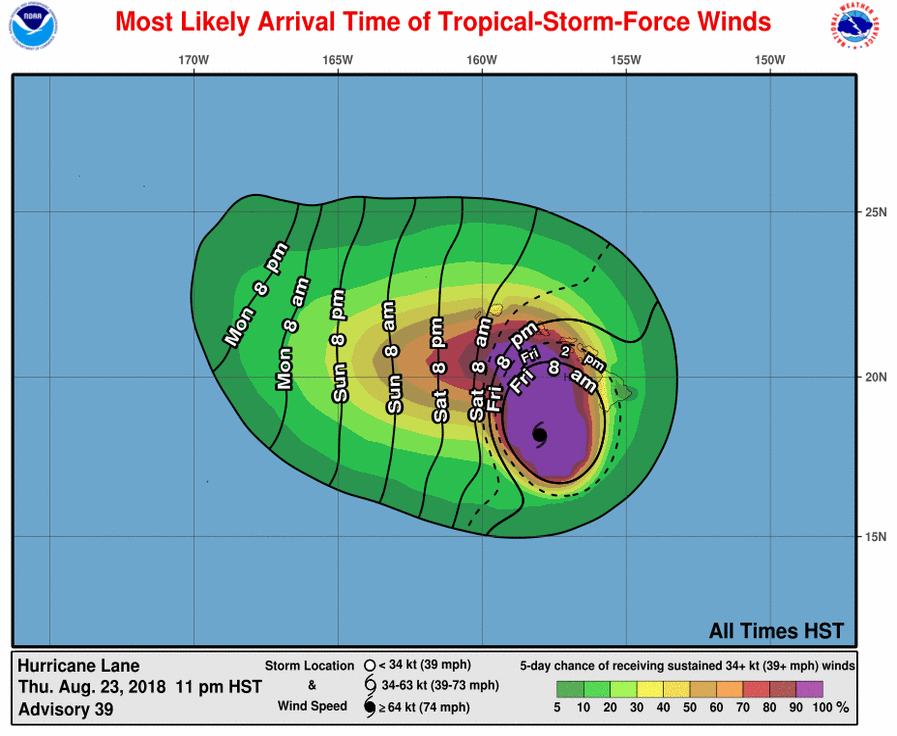 Hurricane Lanes Impacts Hawaii