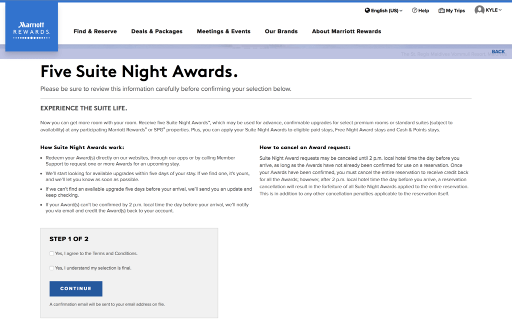 Marriott Choice Benefit is Now Live