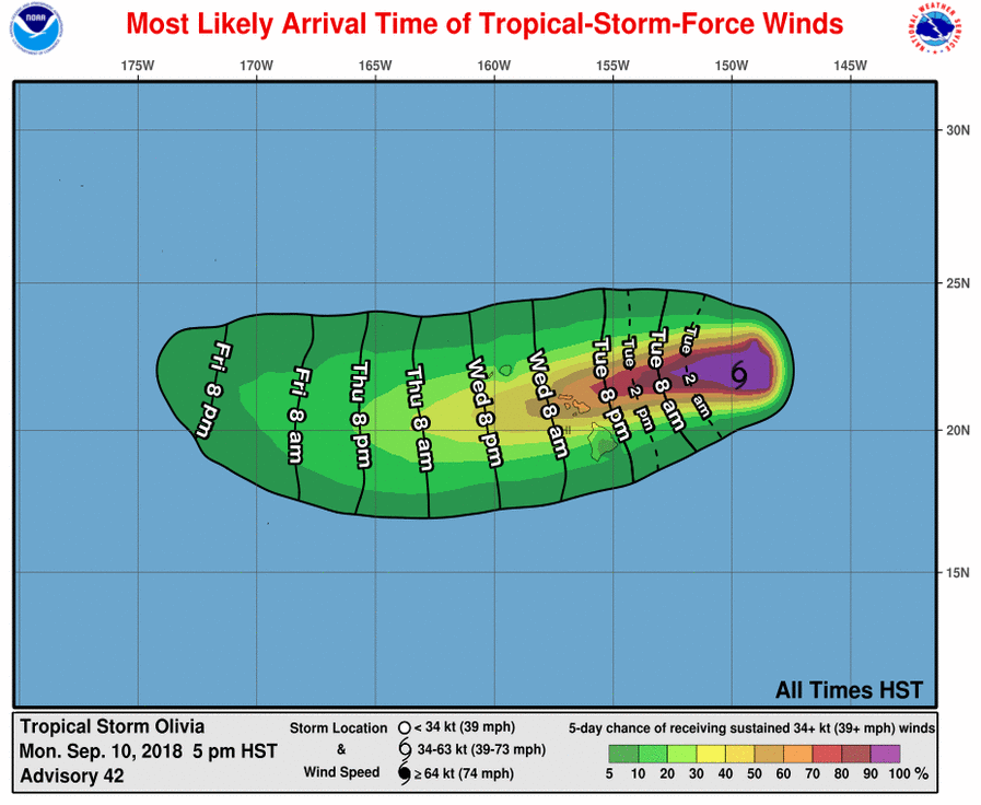 Tropical Storm Olivia Threatens Hawaii