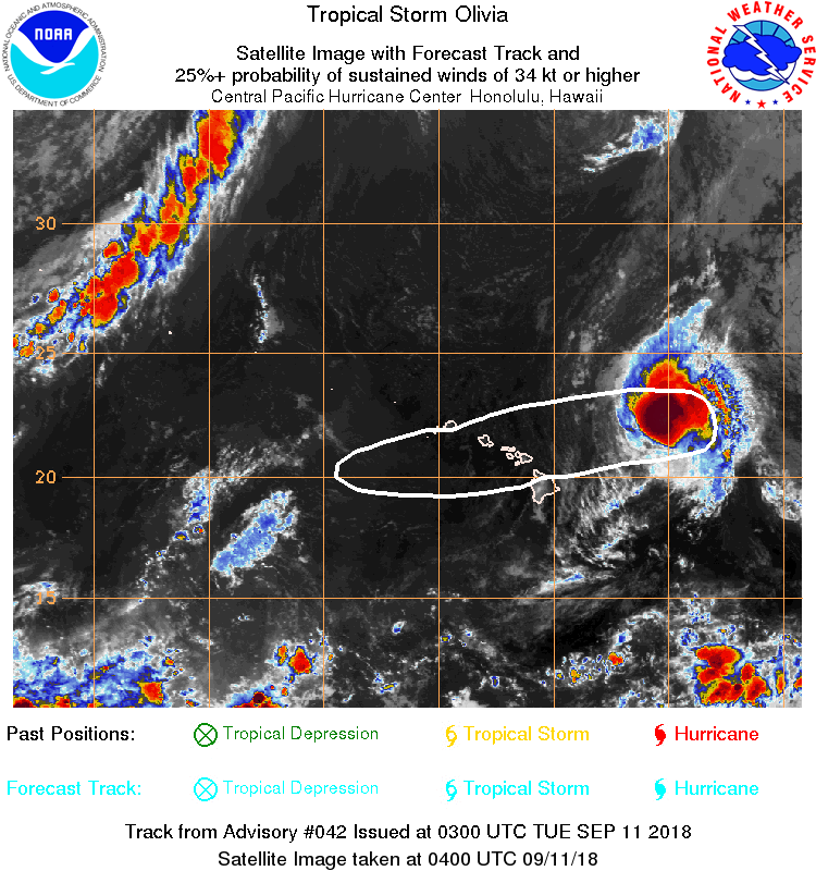 Tropical Storm Olivia Threatens Hawaii