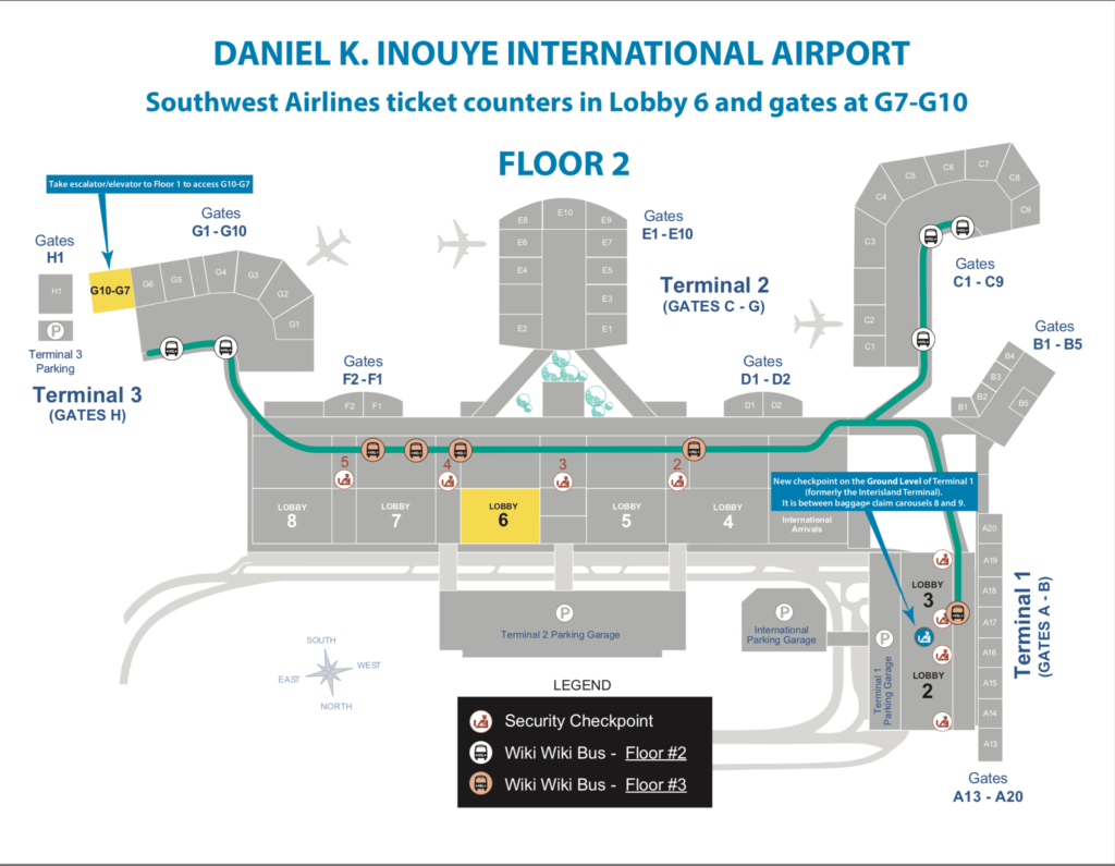 Southwest Air Gates at HNL gates are Complete