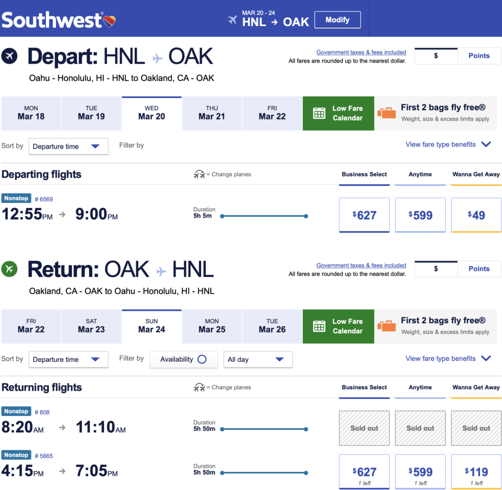 Analysis of the Southwest Airlines Hawaii Launch