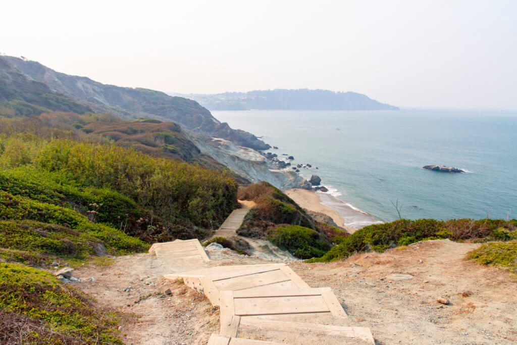 Hiking Down to Marshall's Beach