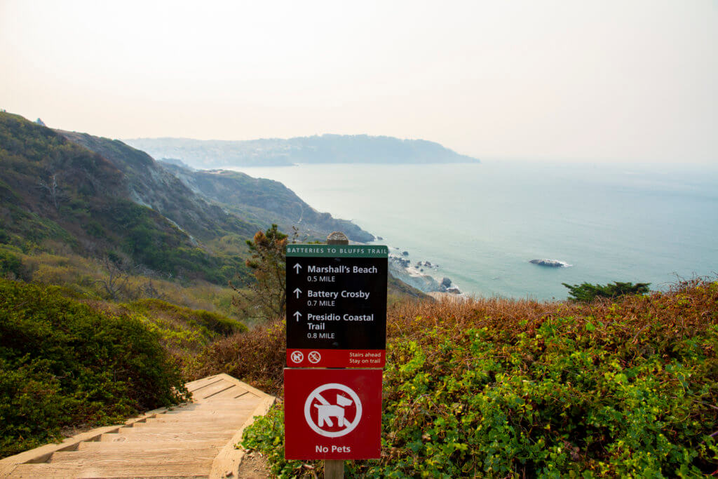 Hiking Down to Marshall's Beach