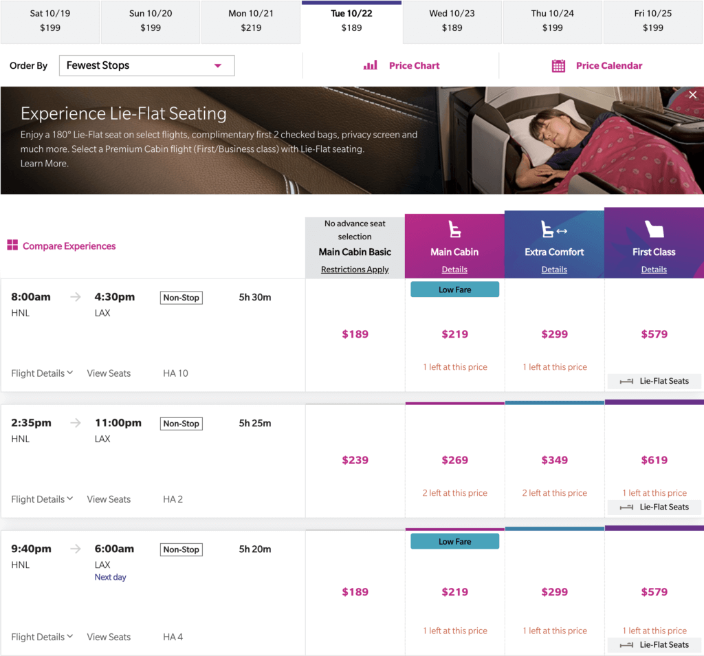 Hawaiian Airlines Launched Basic Economy