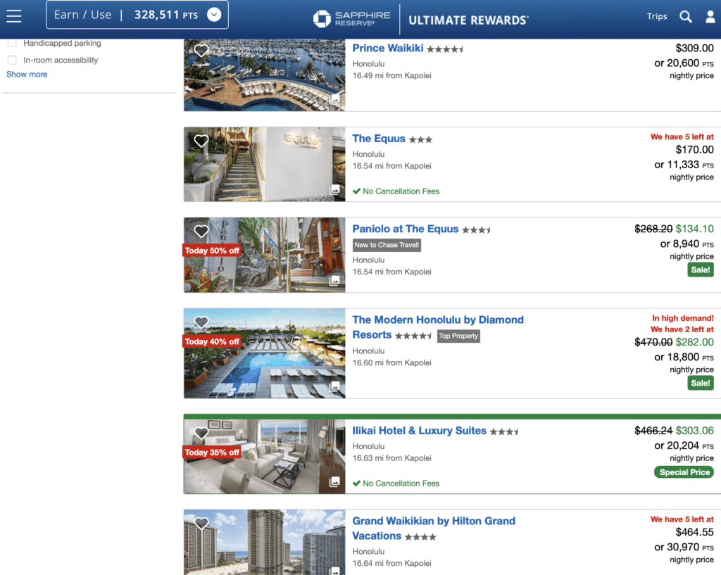 Book Hotels Through Ultimate Rewards Instead of Transferring