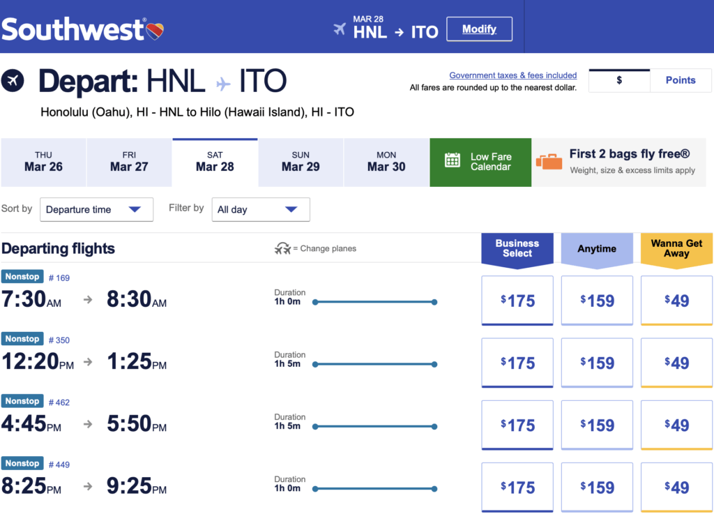 Southwest Now Serves All Major Hawaii Airports