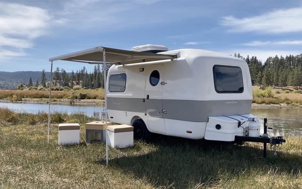 happier camper RV with travel trailer