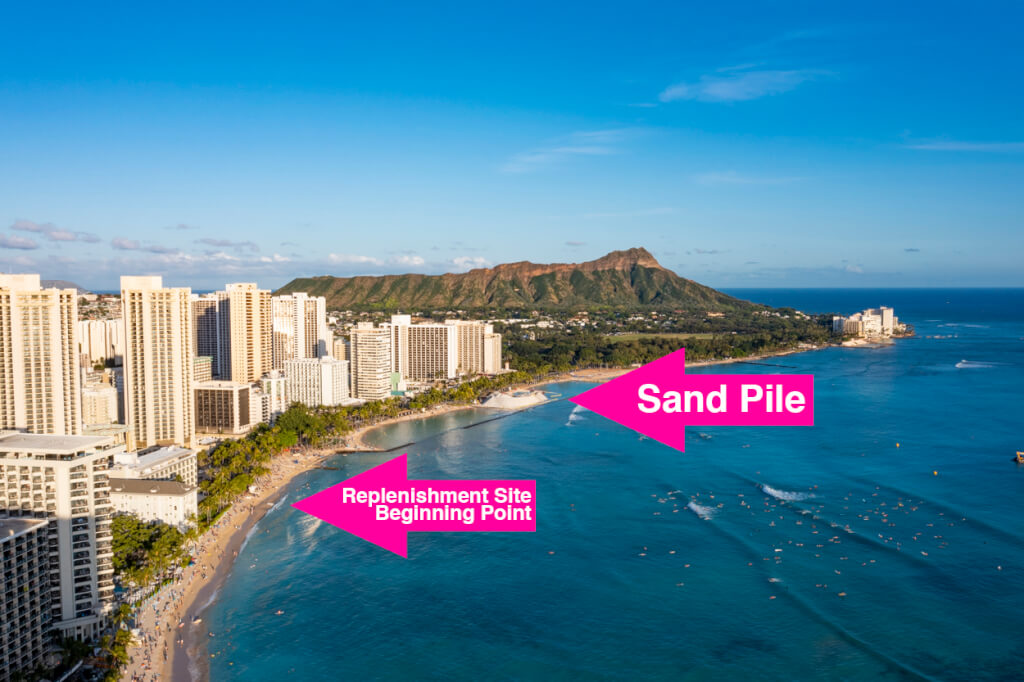 Waikiki Sand Replenishment Work Map