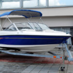 boat ready to be towed by class c rv