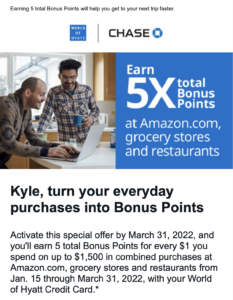 Chase 5x Points Targeted Offers Are Back