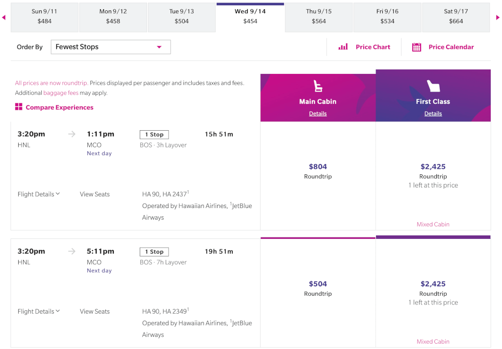 Hawaiian Air is Suspending Its Orlando Service