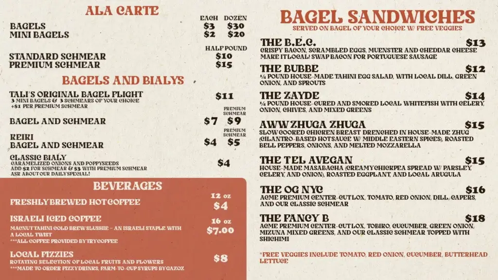 Tali's Bagels and Schmear
