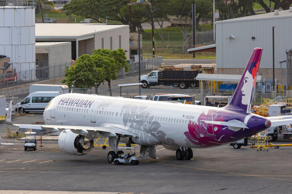 Hawaiian Starlink deployment A321neo at HNL