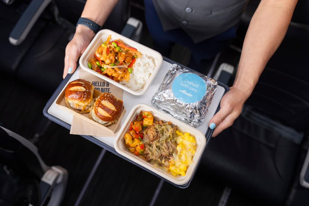 Hot Meals Return to Alaska Air Main Cabin