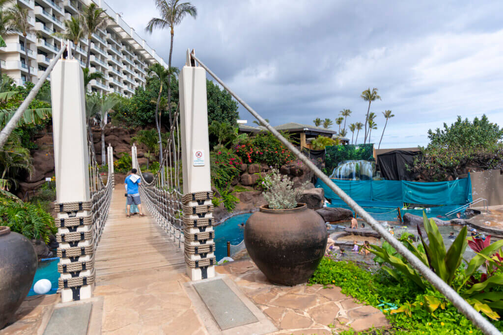 Hyatt Regency Maui pool and bridge