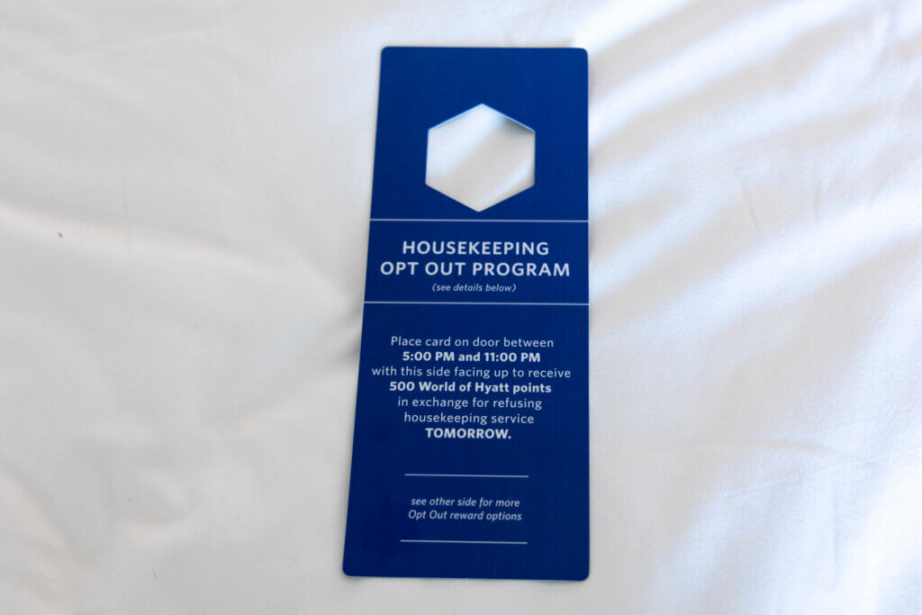 Hyatt Regency Maui housekeeping opt out