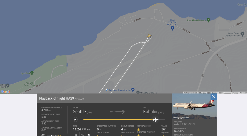 Hawaiian Flight Overshot the Runway at OGG