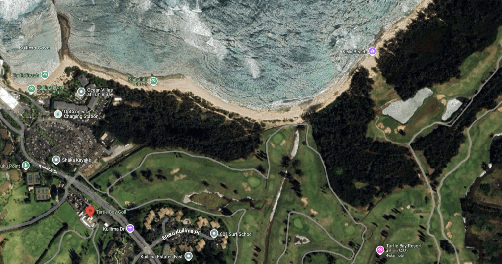 Turtle Bay Resort map