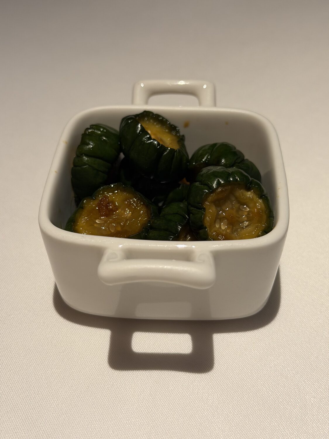 Green dumplings.
