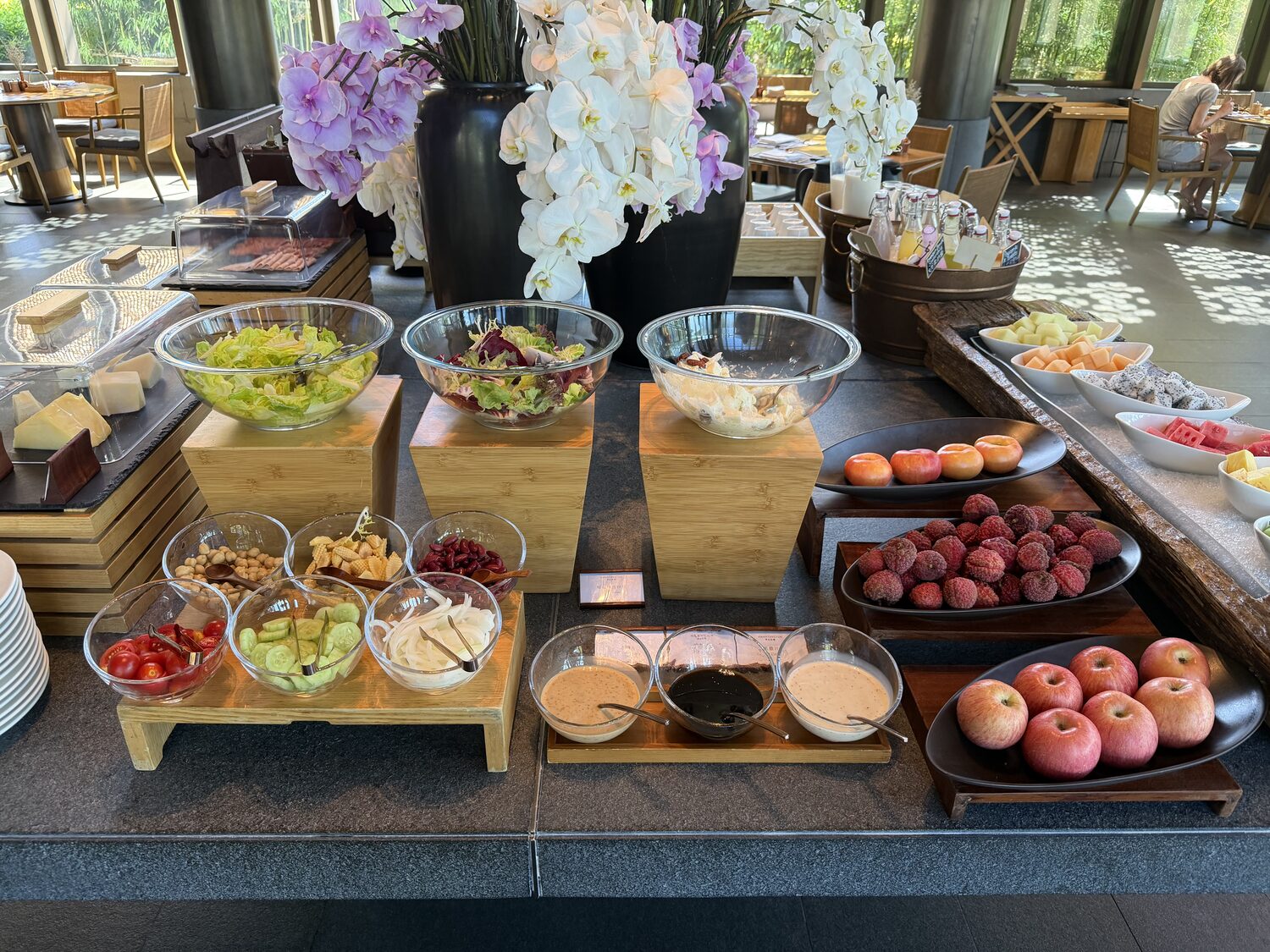 Fruit and charcuterie.
