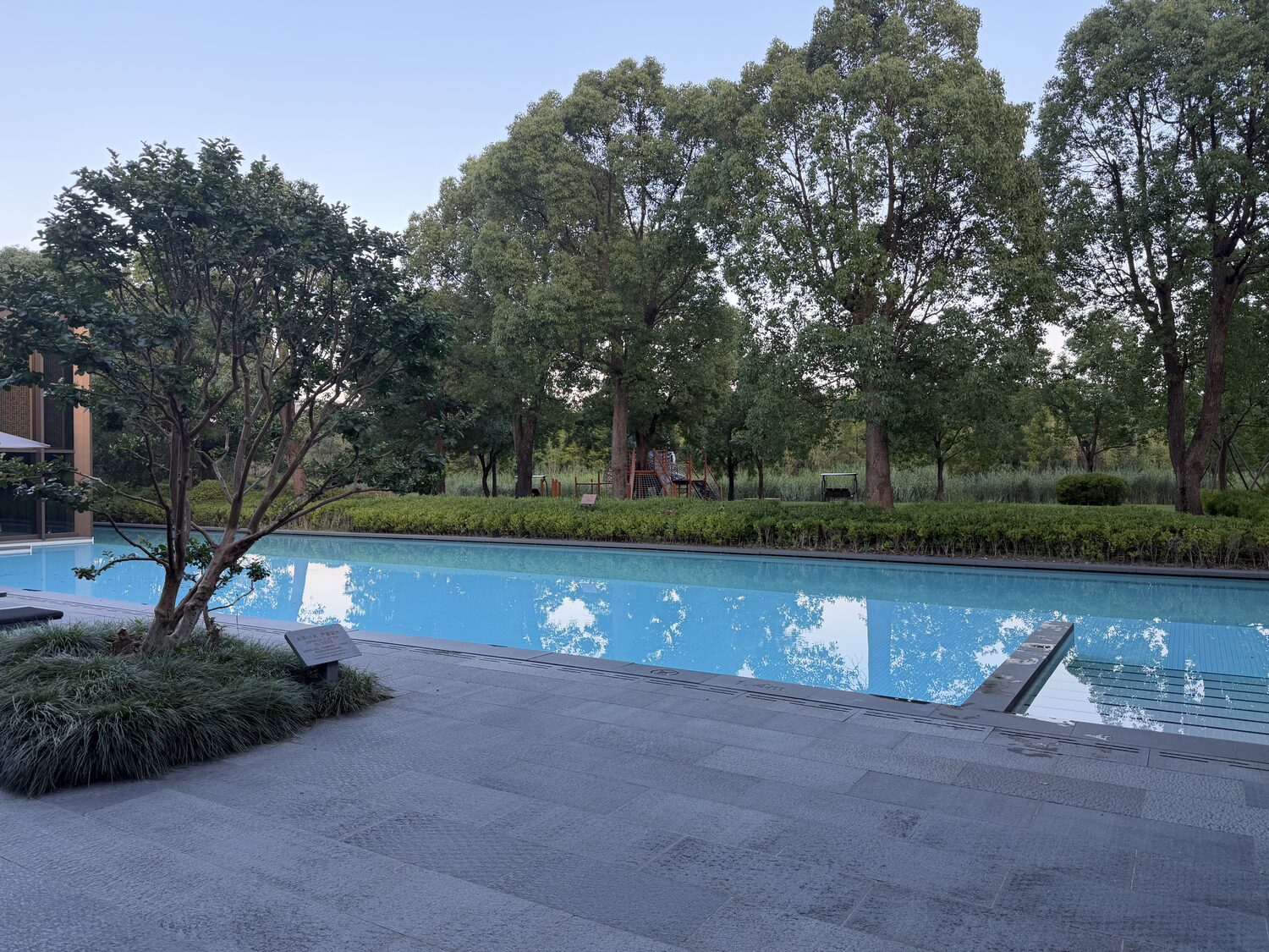 The outdoor pool.