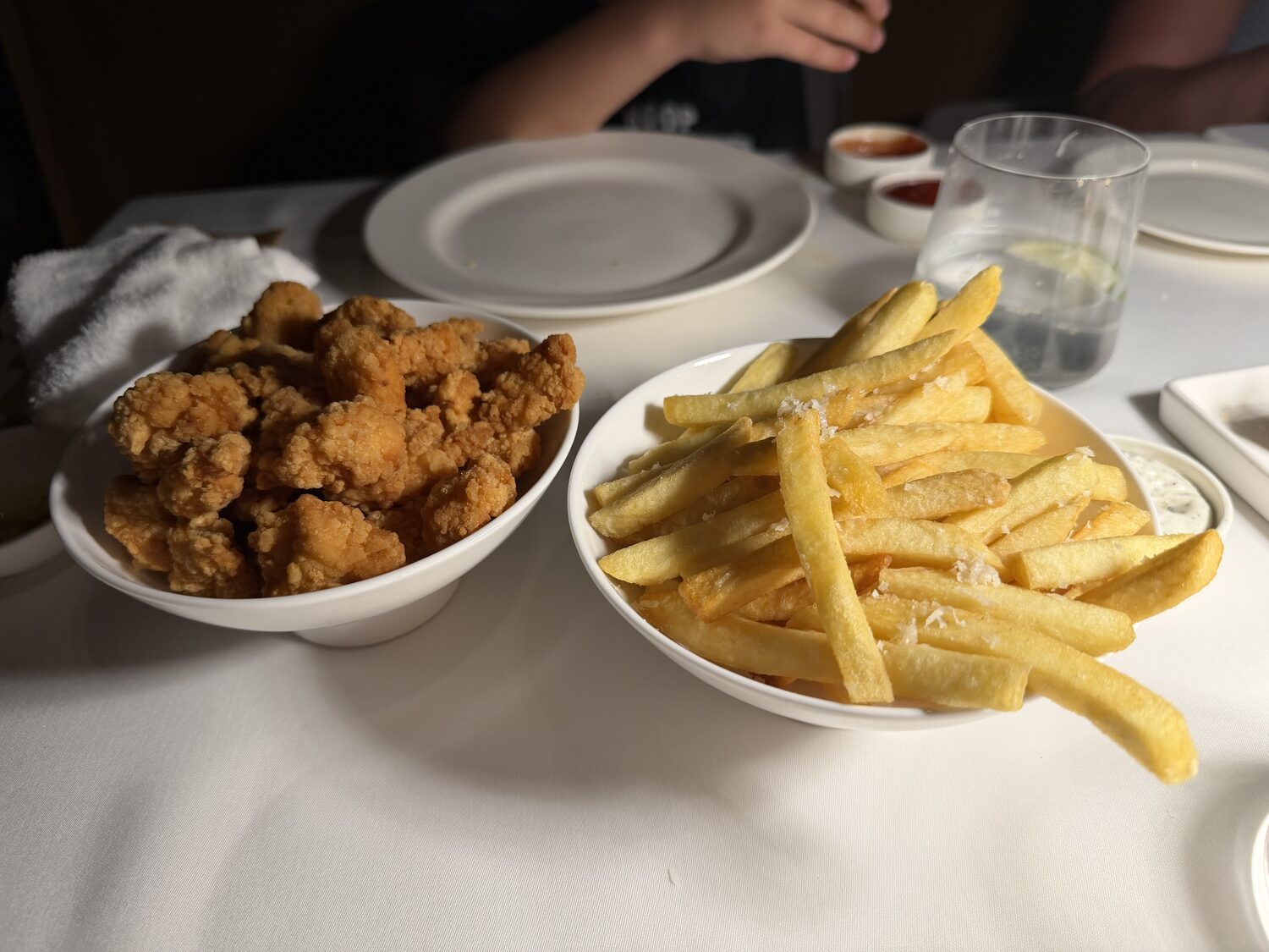 And the Jacksetter's order, which was fried chicken and fries.
