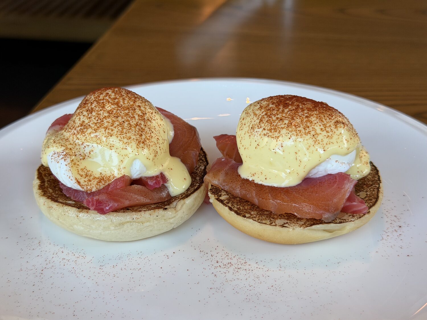 Eggs benedict, the last breakfast.