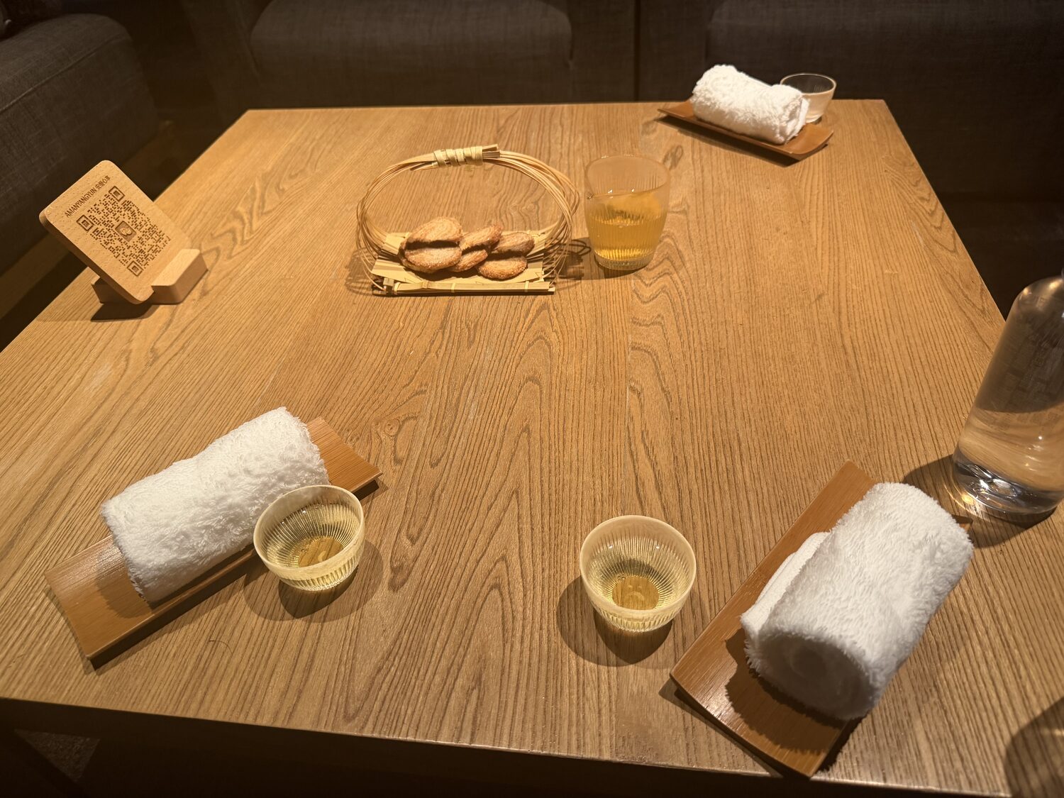 Cool towels and a welcome drink at check-in. We got here at six in the morning and they had this ready.